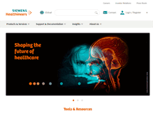 Tablet Screenshot of healthcare.siemens.com